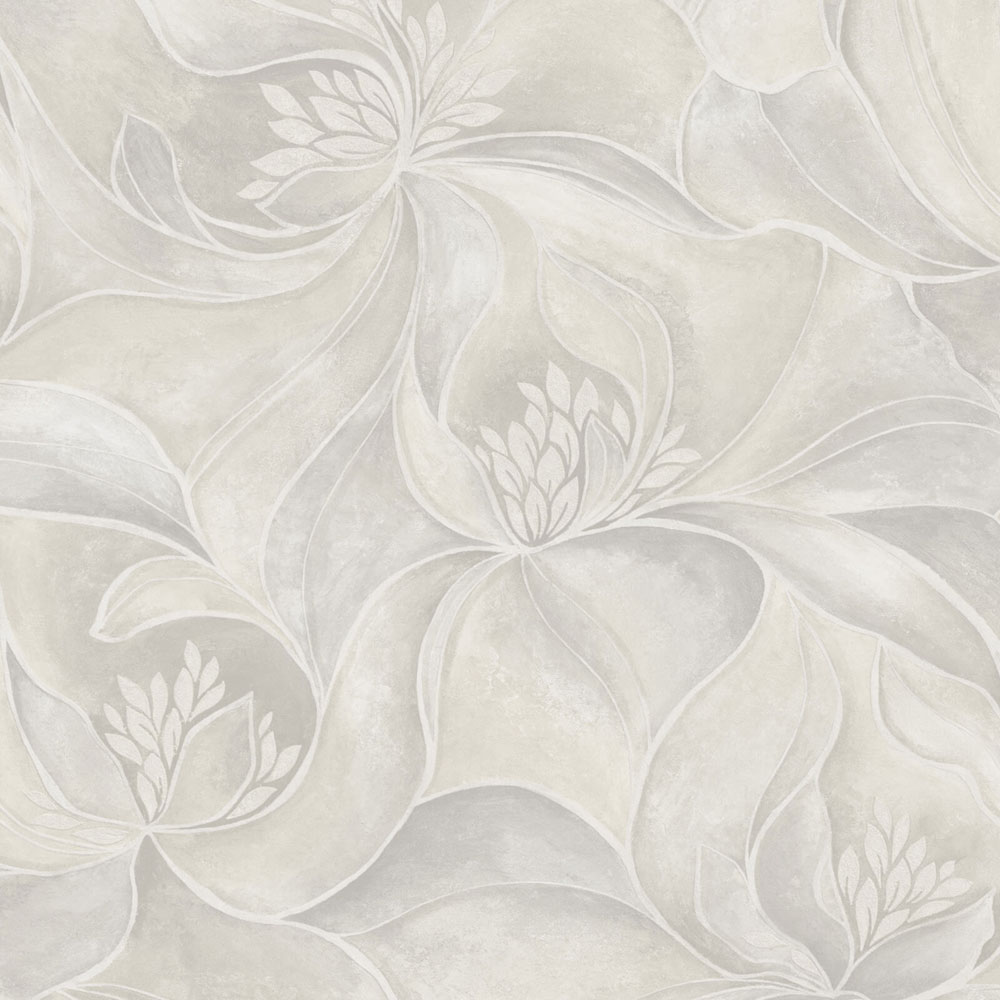 Luxustapete, grau, Blumen, Z20128, Casa Chic, Zambaiti Parati