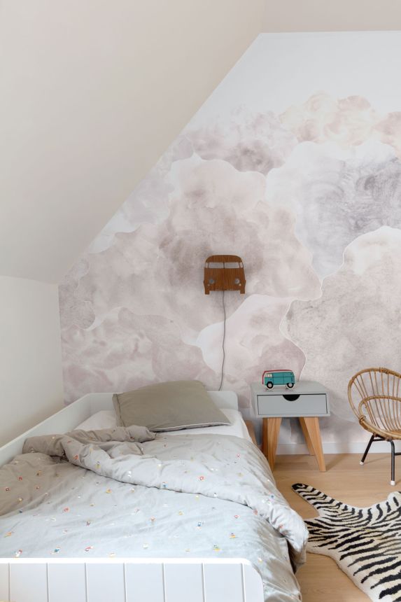 Tapete, grau-braun, Wolken, RB315, Daydreamers, Grandeco