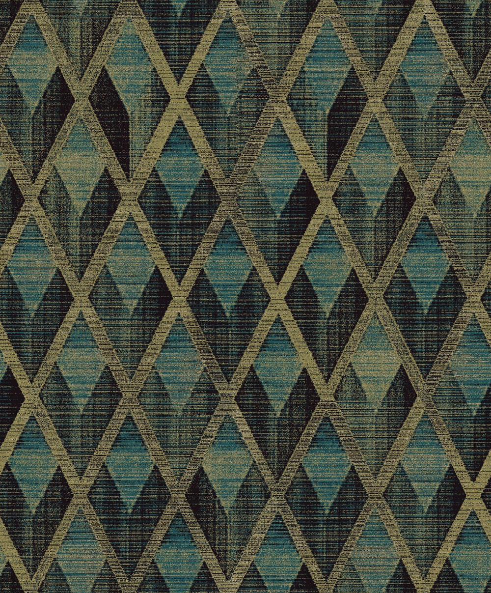 Tapete, grün-gold, geometrisch, CAB503, The Texture Book, Masureel