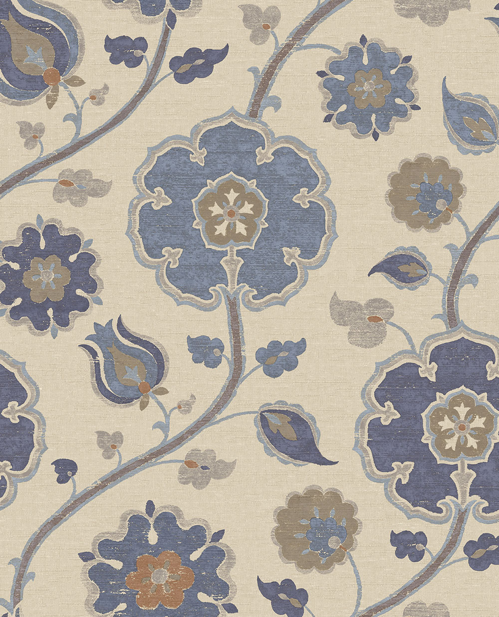 Tapete, blau, Blumen, 350610, Amber, Eijffinger