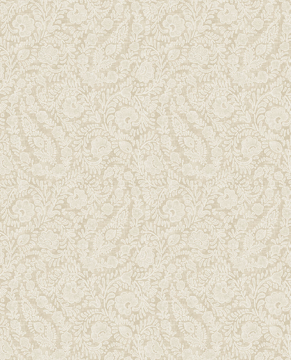 Tapete, cremefarben, Blumen, Ornamente, 350650, Amber, Eijffinger