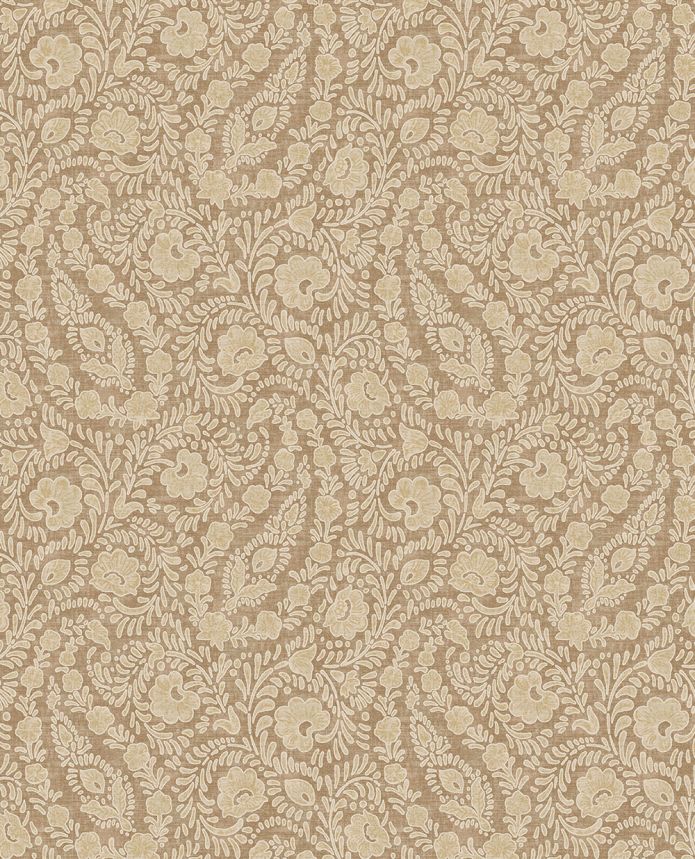 Tapete, braun, Blumen, Ornamente, 350652, Amber, Eijffinger