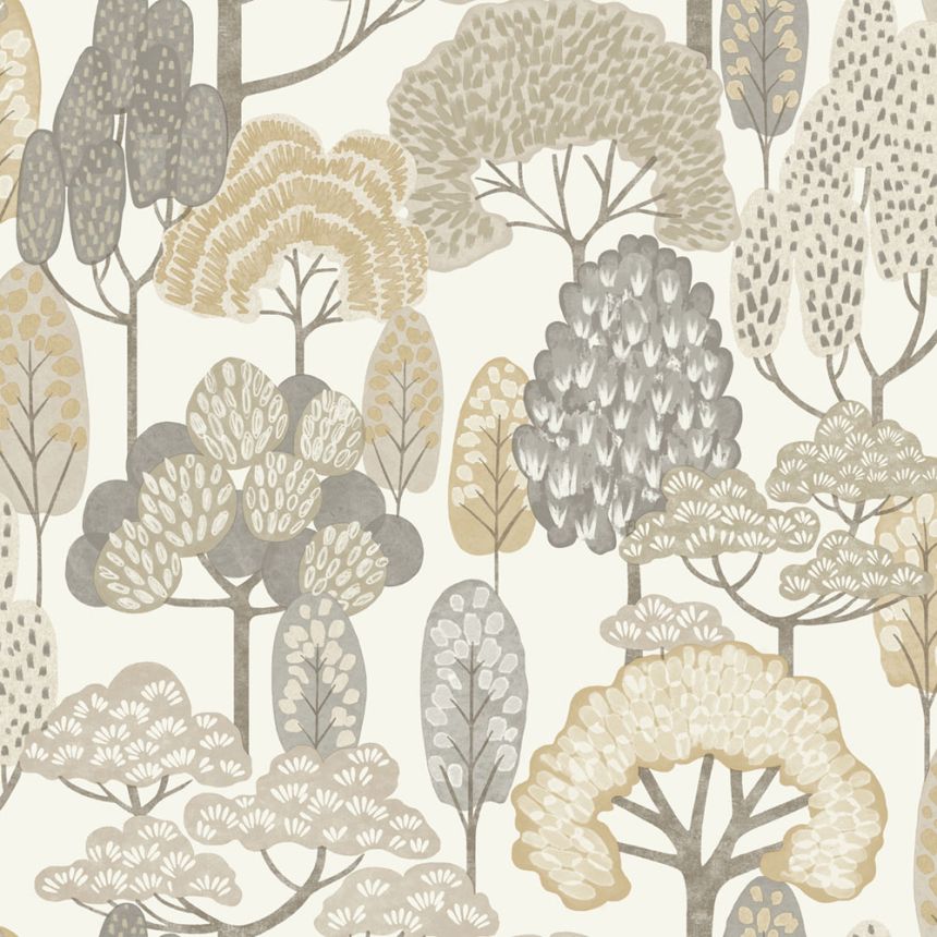 Kindertapete, beige, Bäume, LD2103, Little Dreamers, Grandeco
