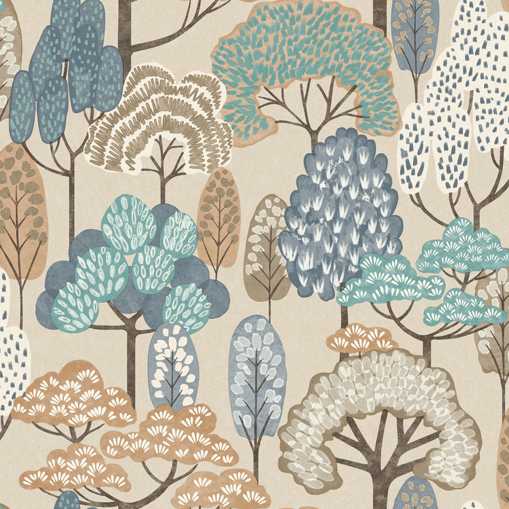 Kindertapete, braun, Bäume, LD2115, Little Dreamers, Grandeco
