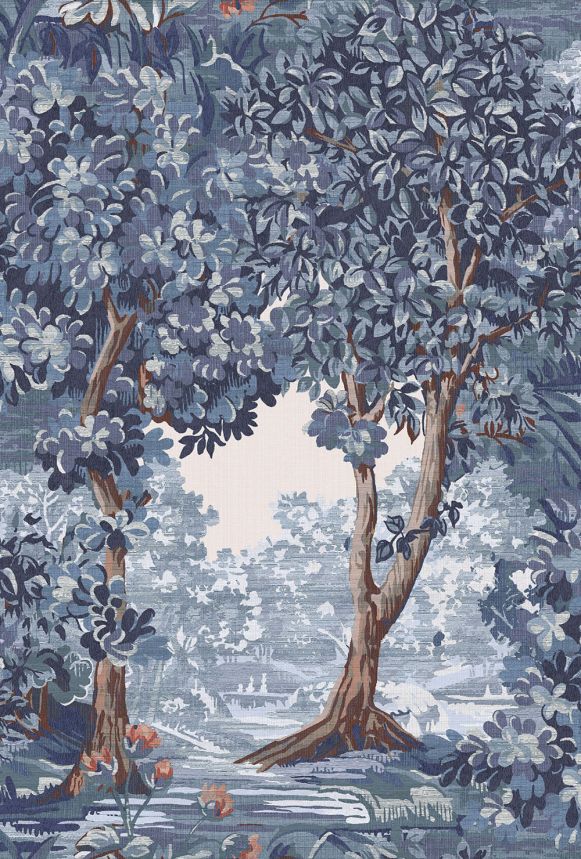 Tapete, blau, Bäume, 127902, Arboretum, Graham Brown Premium
