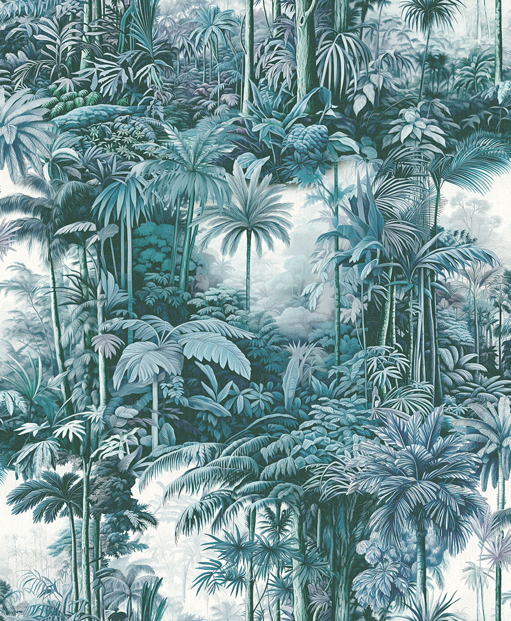 Tapete, blau, Palmen, Dschungel, 127915, Arboretum, Graham Brown Premium