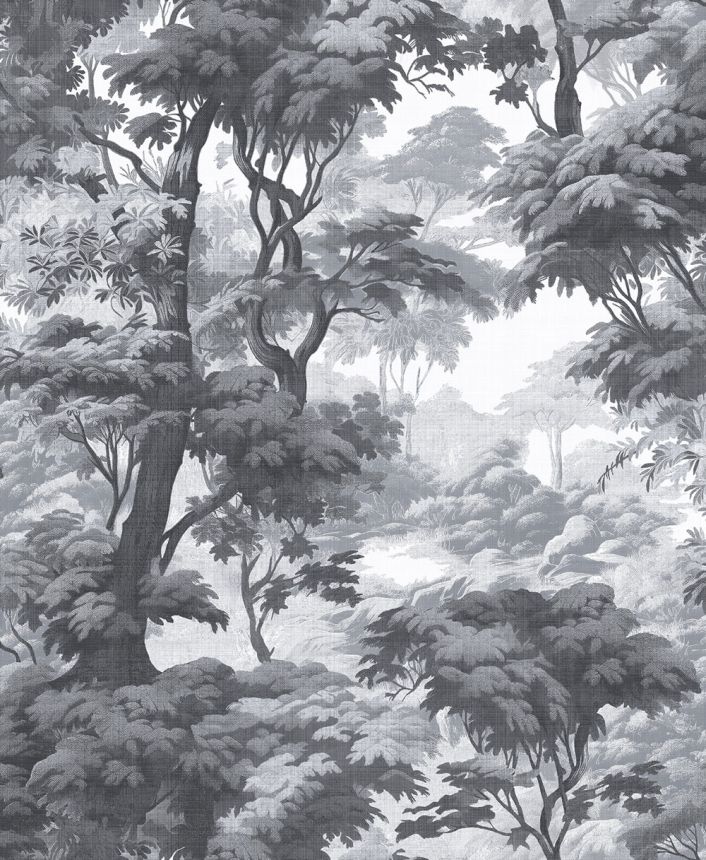 Tapete, grau-schwarz, Wald, Bäume, 127930, Arboretum, Graham Brown Premium