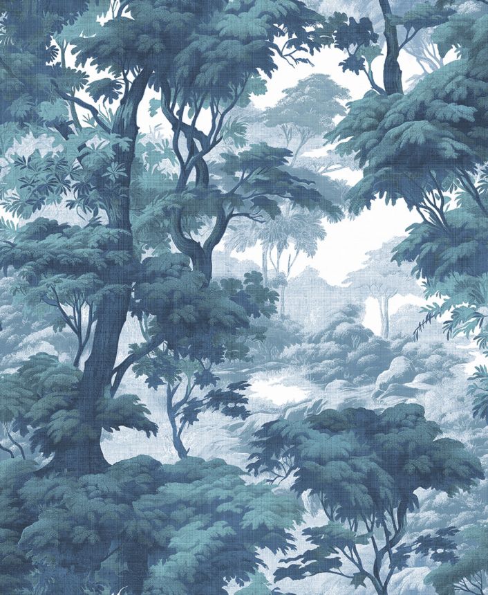 Tapete, blau-grün, Wald, Bäume, 127935, Arboretum, Graham Brown Premium