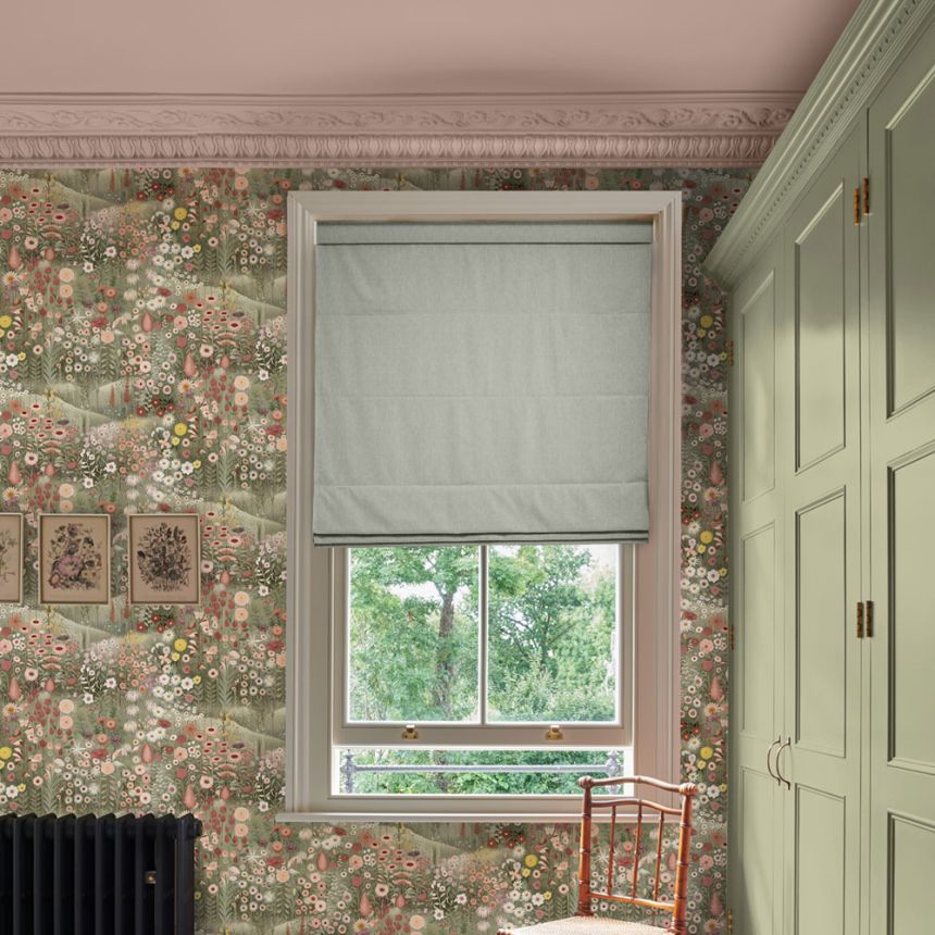 Tapete, grün-beige, blühende Wiese, 127928, Arboretum, Graham Brown Premium