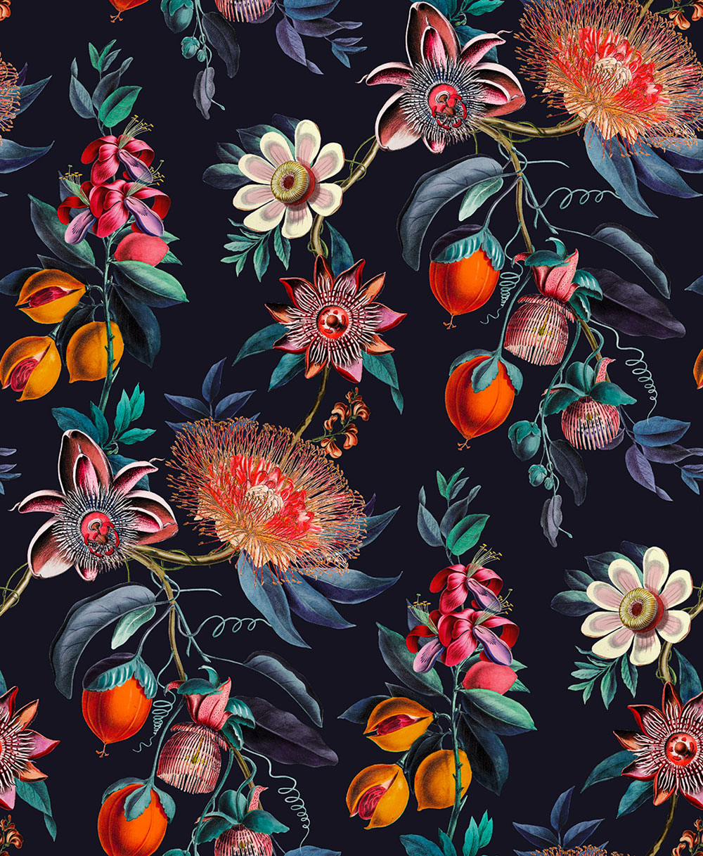 Tapete, blau, Blumen, Passionsblume, 127917, Arboretum, Graham Brown Premium