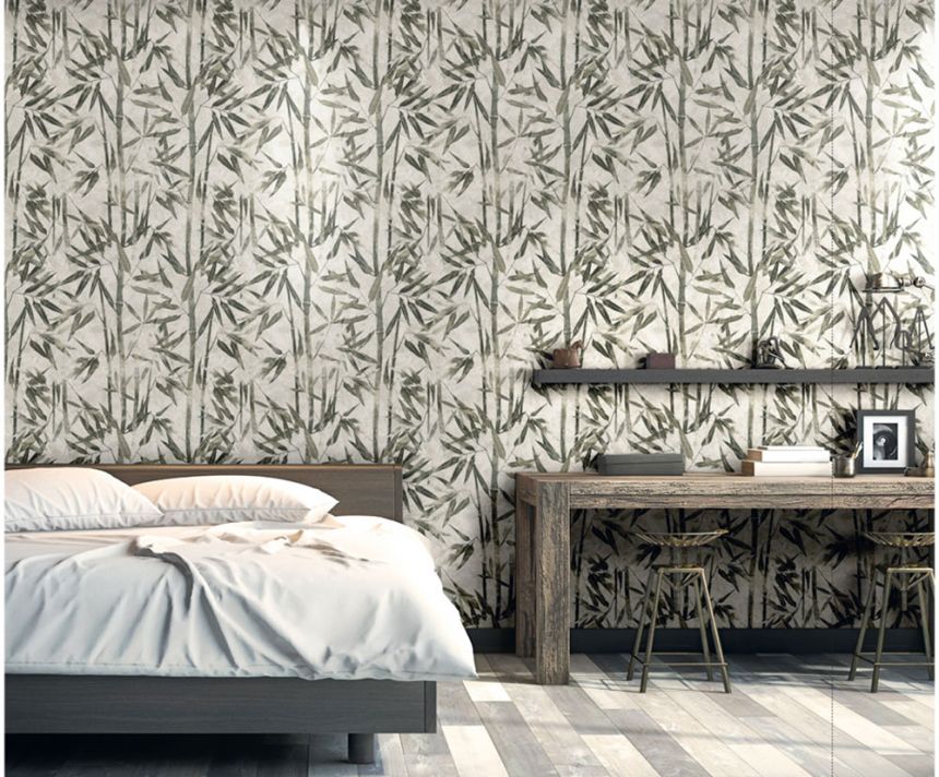 Metallic non-woven wallpaper with a bamboo pattern Z90034, Automobili Lamborghini 2, Zambaiti Parati