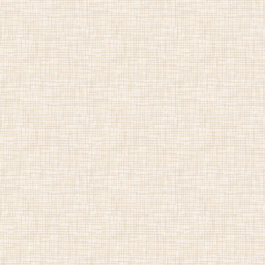 Cremefarbene Vliestapete, Imitation von grobem Stoff FT221241, Best Sellers, Design ID