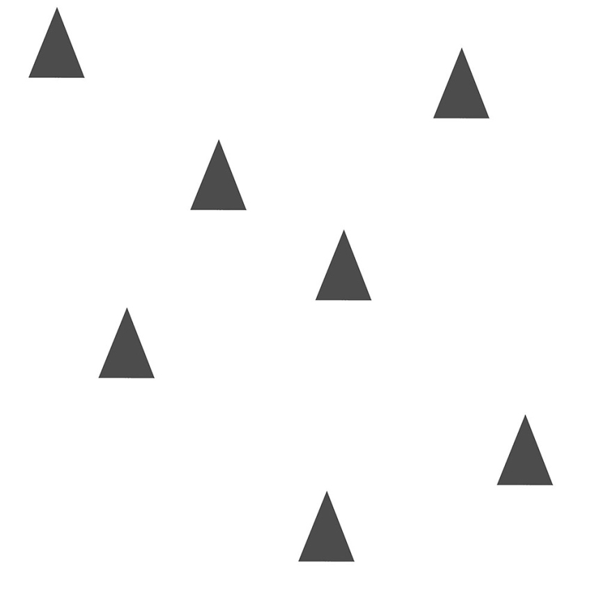 Weiße Vliestapete mit schwarzen Dreiecken 138942, Little Bandits, Black & White, Esta