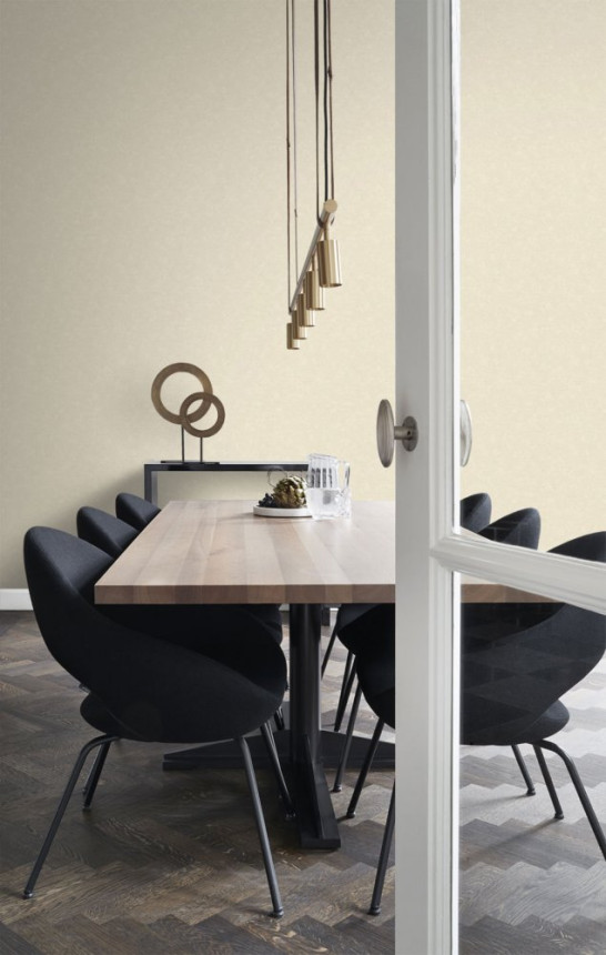 Beige Vliestapete mit feinem Metallic-Glanz 346203, Matières - Metal, Origin