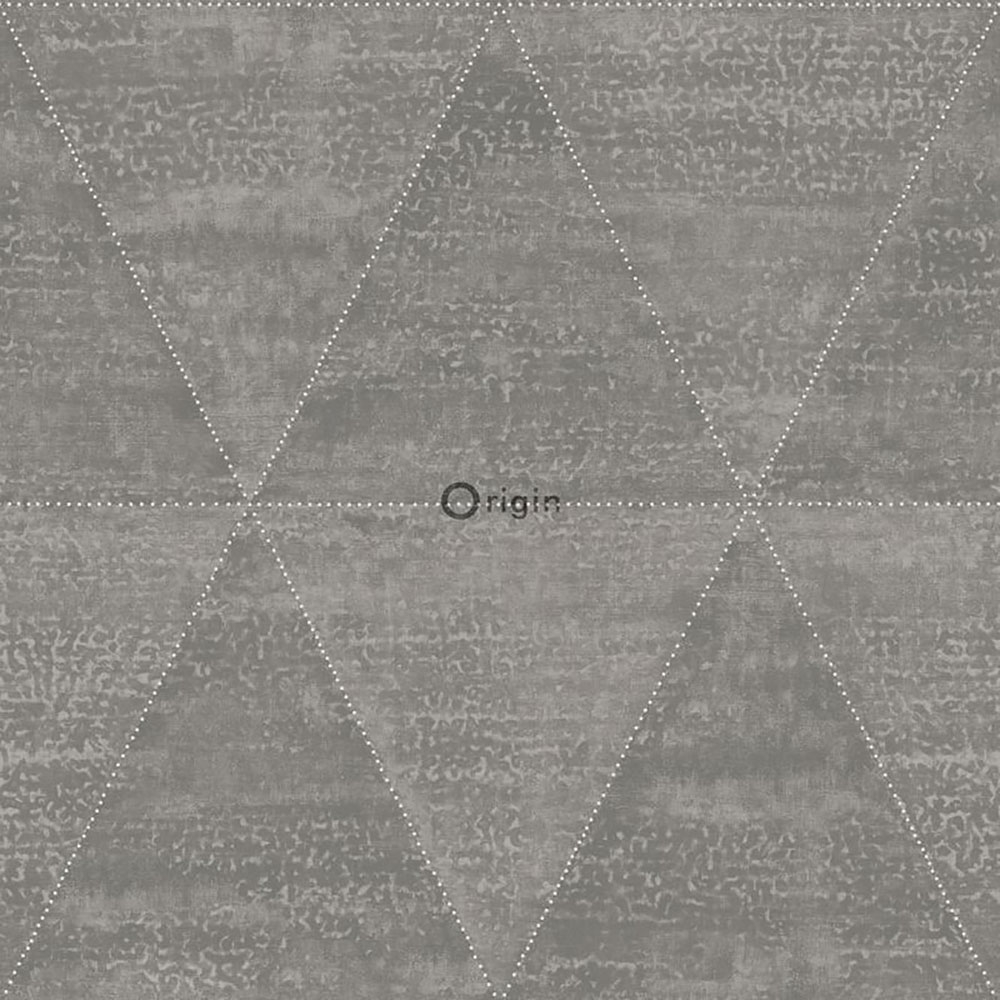 Graue Vliestapete, Imitation von Metalldreiecken 337603, Matières - Metal, Origin