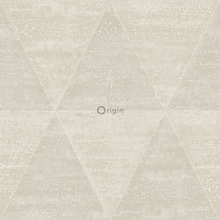 Graue Vliestapete, Imitation von Metalldreiecken 337257, Matières - Metal, Origin