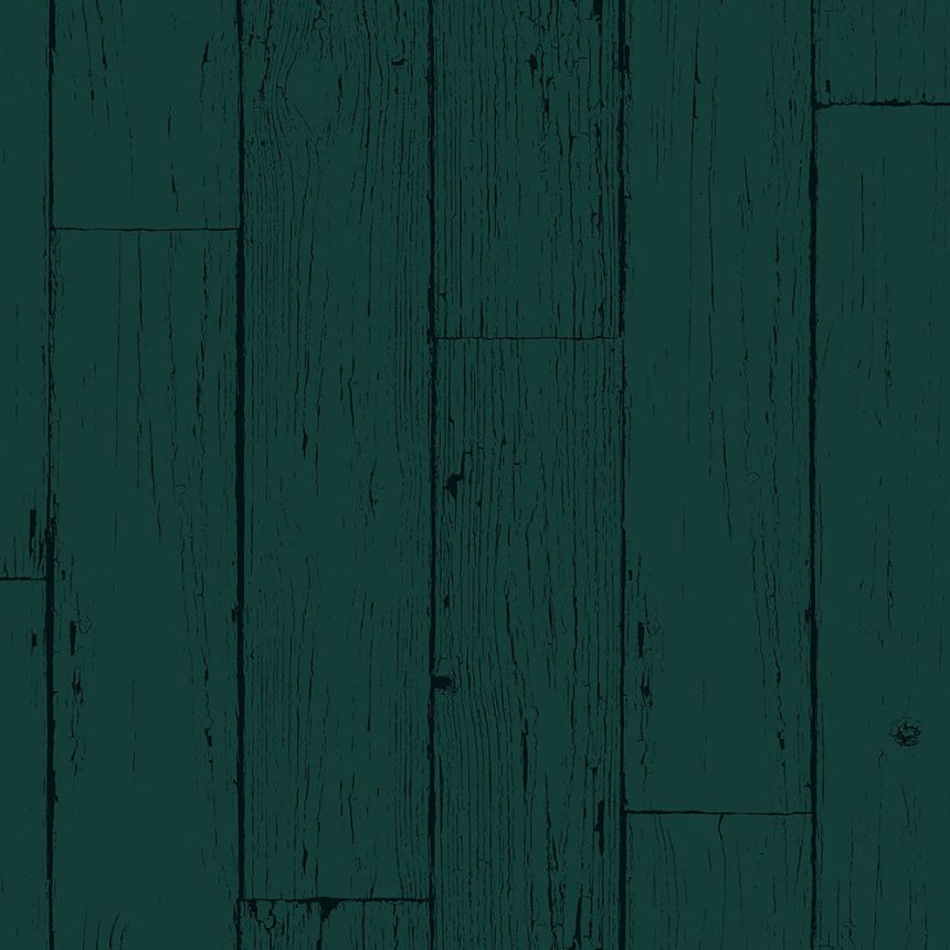 Tapete in grün-schwarzer Holzoptik, Dielen, 347536, Matières - Wood, Origin