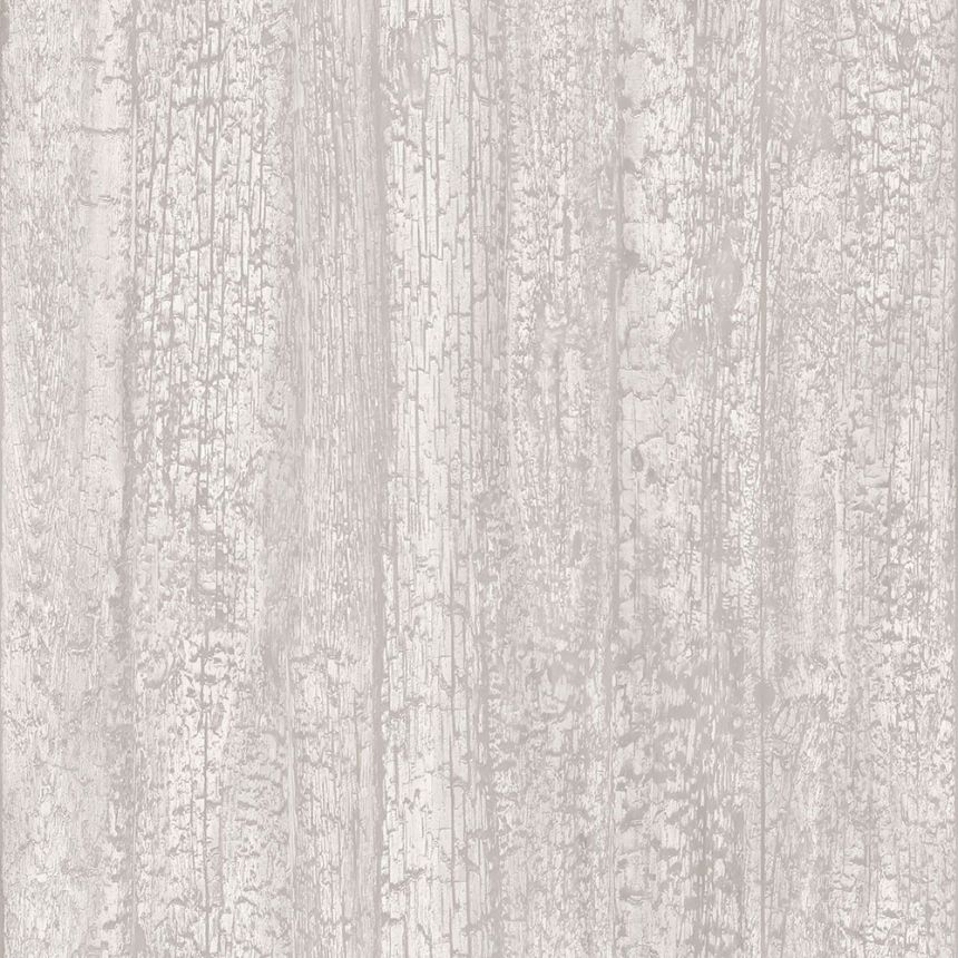 Tapete in grau-cremefarbener Holzoptik, 347530, Matières - Wood, Origin