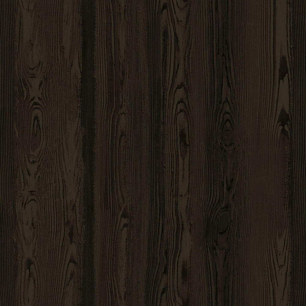 Tapete in schwarzer Holzoptik, 347526, Matières - Wood, Origin