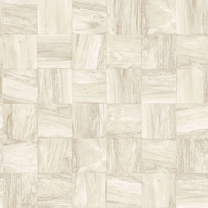 Tapete in grau-beiger Holzoptik, 347517, Matières - Wood, Origin