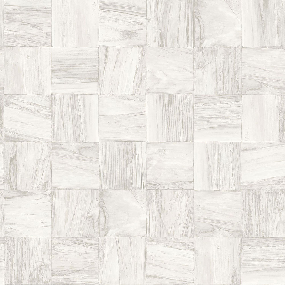 Tapete in grau-weißer Holzoptik, 347515, Matières - Wood, Origin