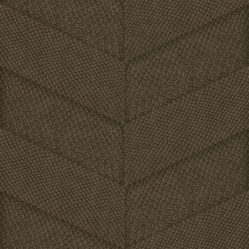 Vliestapete braun, Parkett-Ledermuster 347794, Luxury Skins, Origin