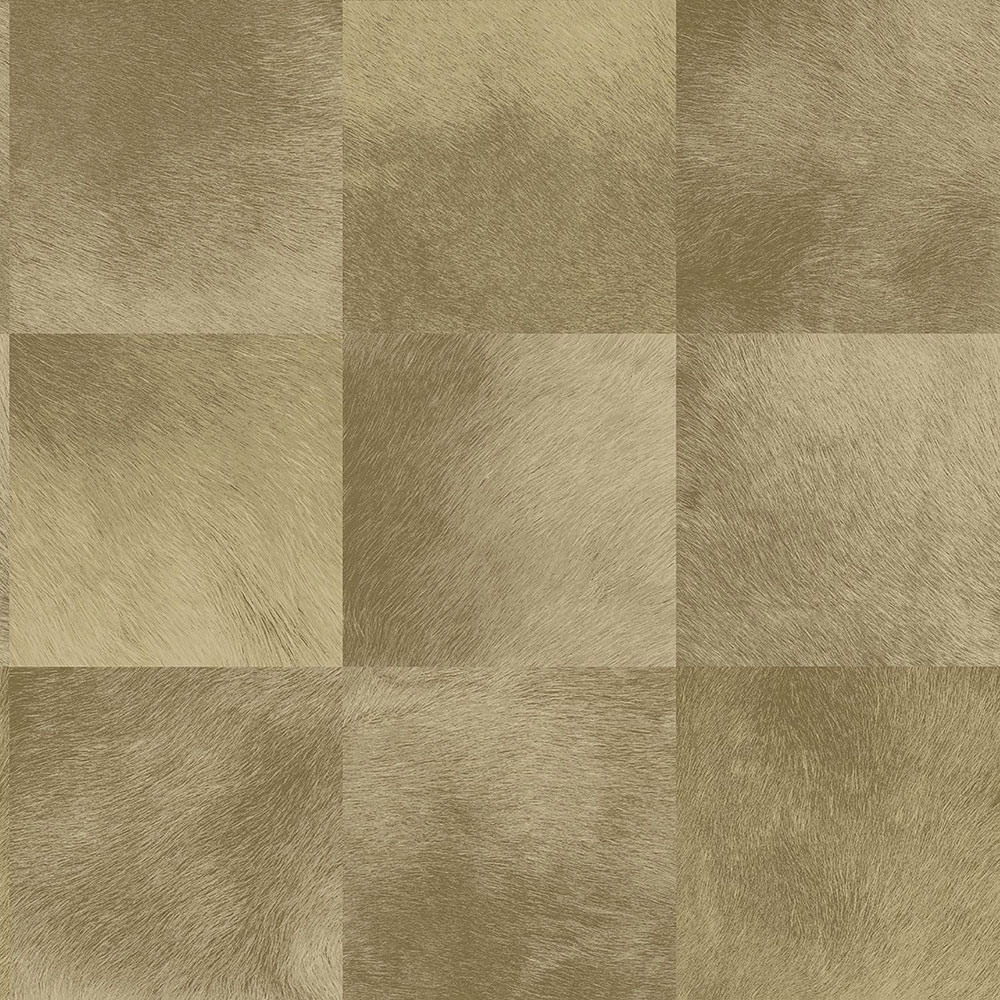 Braun-beige Vliestapete, quadratisches Muster Imitation Pelz 347324, Luxury Skins, Origin
