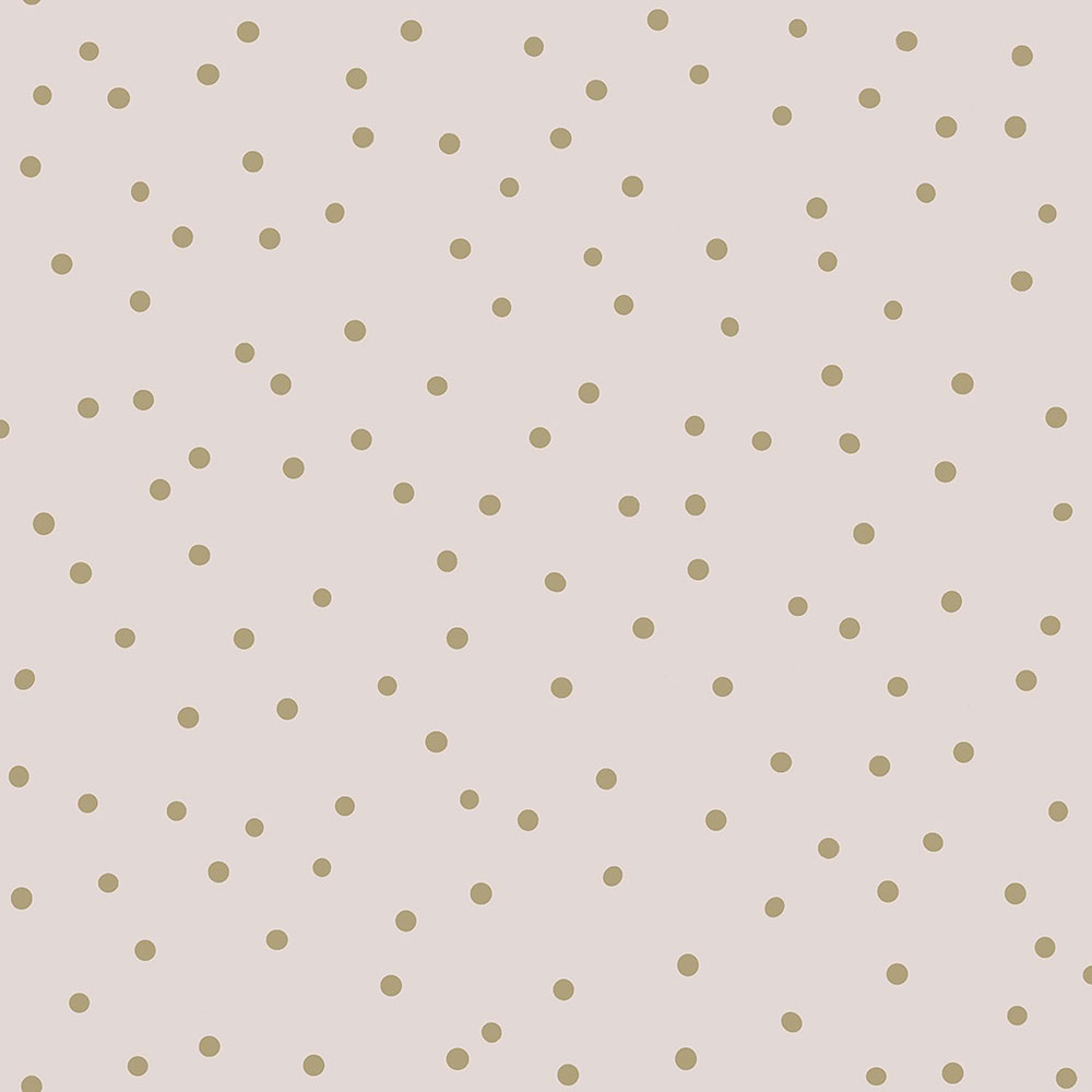 Altrosa Vliestapete für die Wand, goldene Punkte 139274, Forest Friends, Esta