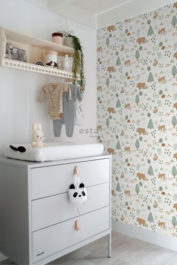 Kinder-Vliestapete für die Wand Tiere im Wald 139247, Forest Friends, Esta