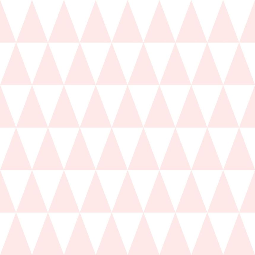 Vliestapete mit rosa und weißen Dreiecken 128862, Little Bandits, Esta