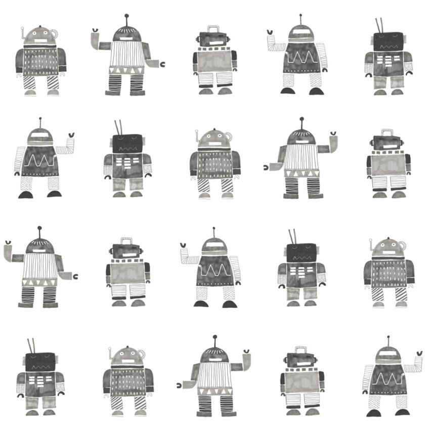 Vlies Kindertapete für die Wand, Roboter 138939, Little Bandits, Esta
