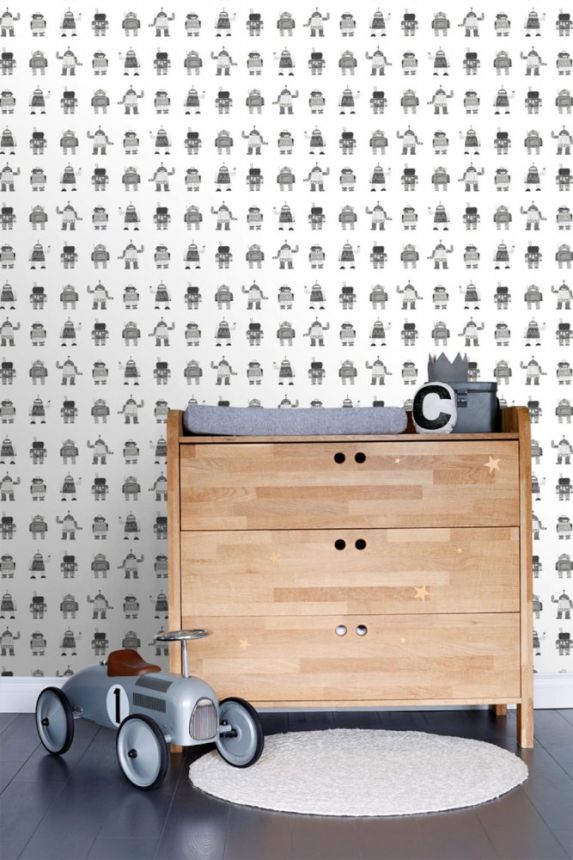 Vlies Kindertapete für die Wand, Roboter 138939, Little Bandits, Esta
