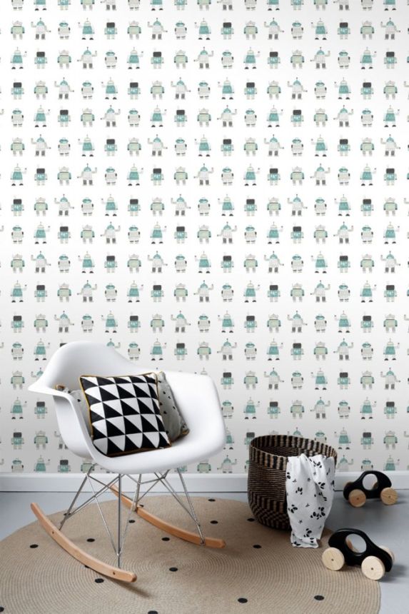 Vlies Kindertapete für die Wand, Roboter 138938, Little Bandits, Esta