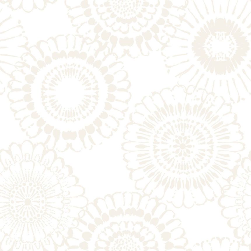 Metallic grau-weiß florale Vliestapete für die Wand 138910, Little Bandits, Esta