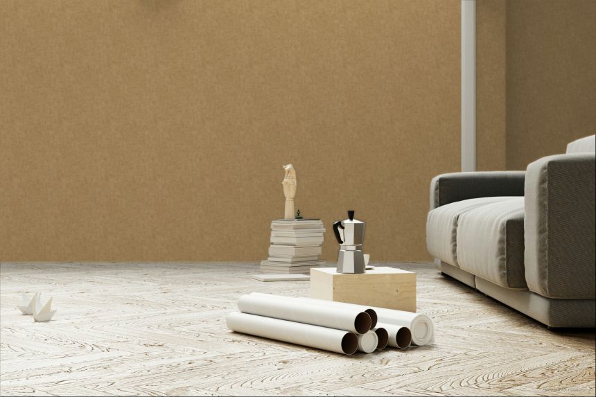 Braune Tapete, Braun, Beton, Putz, A51516, One roll, one motif 2, Mural Young Edition, Grandeco