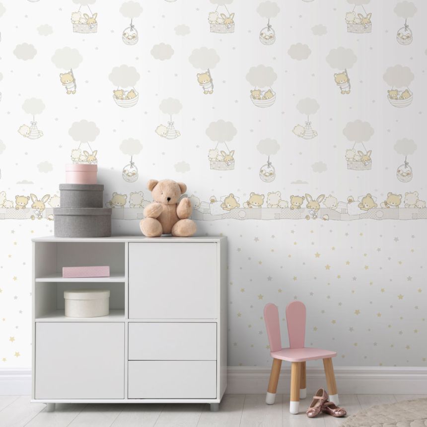 Selbstklebende Tapetenbordüre für Kinder mit Tieren 471-1, Pippo, ICH Wallcoverings
