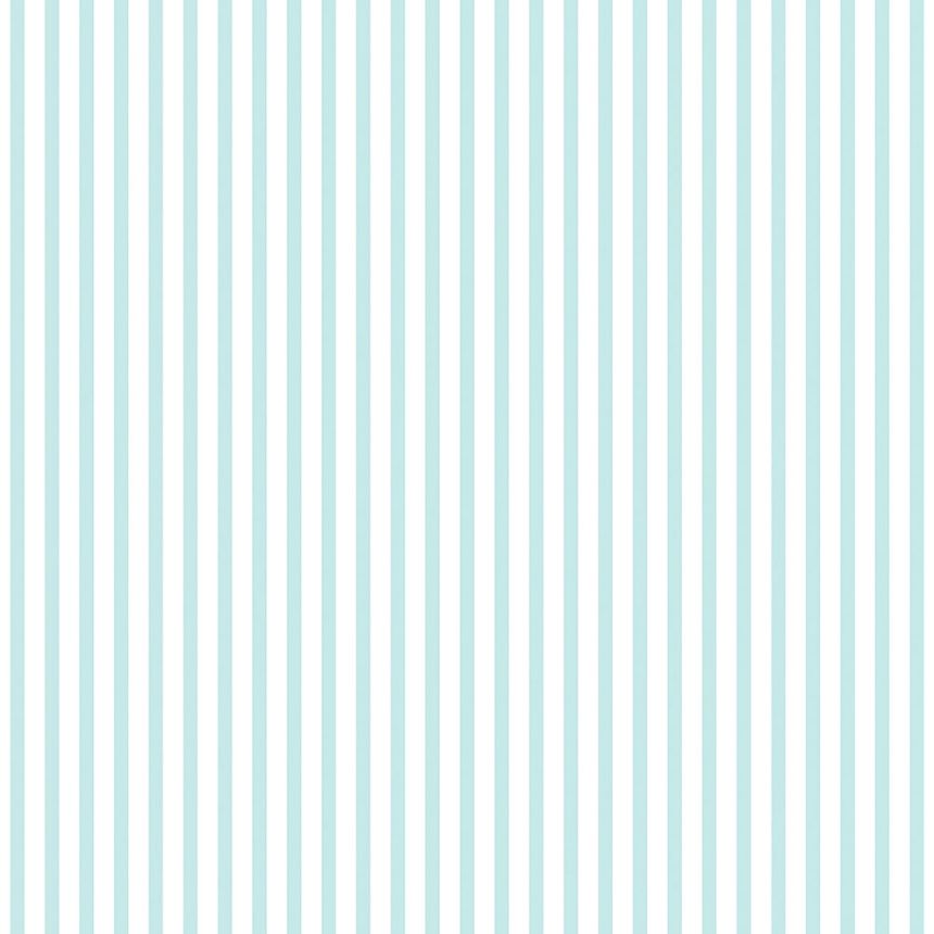 Gestreifte Tapete weiß und türkis 462-2, Pippo, ICH Wallcoverings