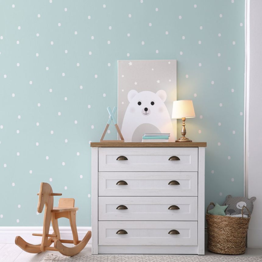 Rosa Papiertapete mit Punkten / Flecken 460-2, Pippo, ICH Wallcoverings