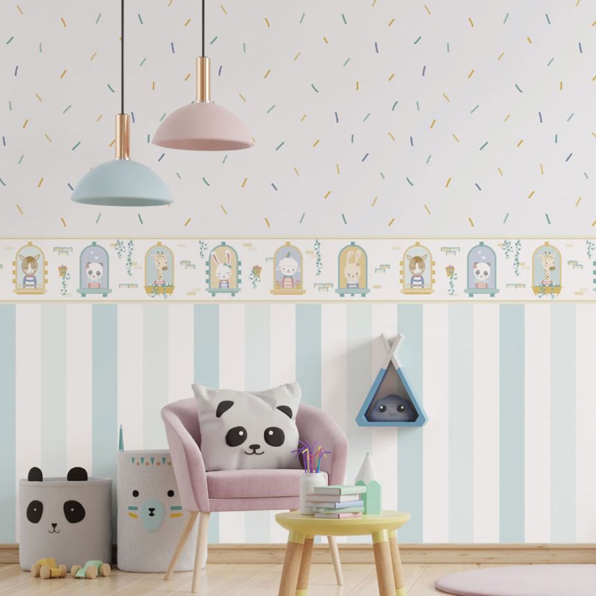 Papiertapete mit farbigen Kommas 453-1, Pippo, ICH Wallcoverings