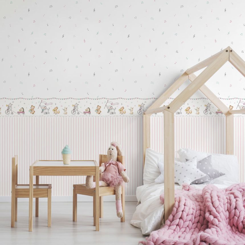 Fröhliches Papier, Kindertapete mit Musiknoten 451-3, Pippo, ICH Wallcoverings