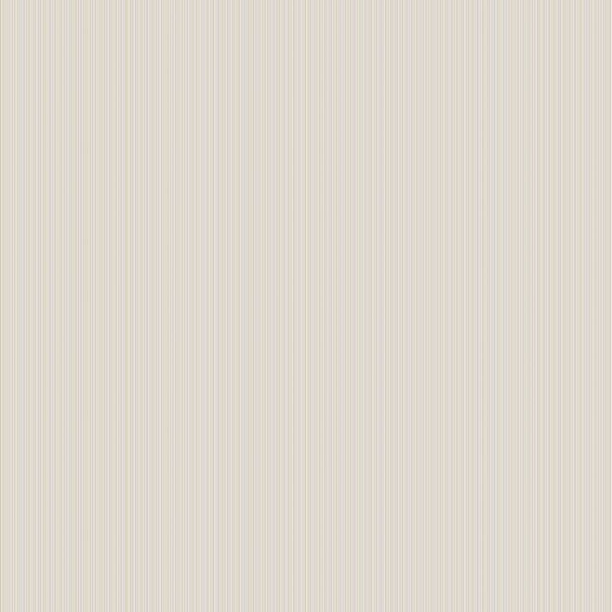 Beige gestreifte Tapete mit metallischen Streifen, Vliestapete 346808, Precious, Origin