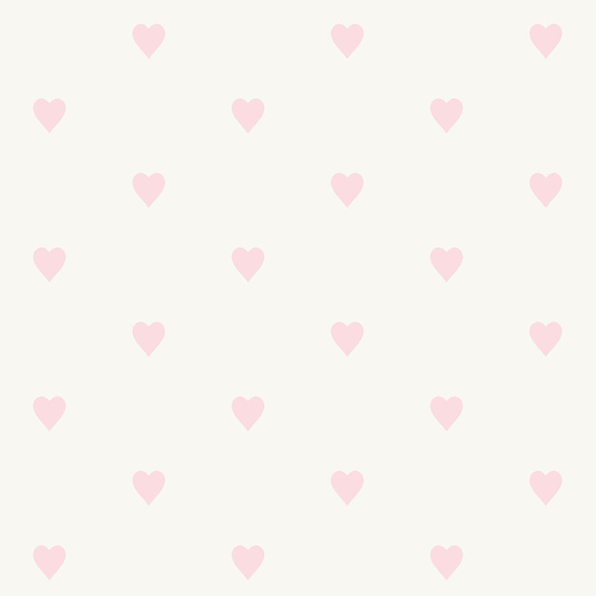 Metallic-Tapete mit rosa Herzen, Vliestapete 347705, Precious, Origin