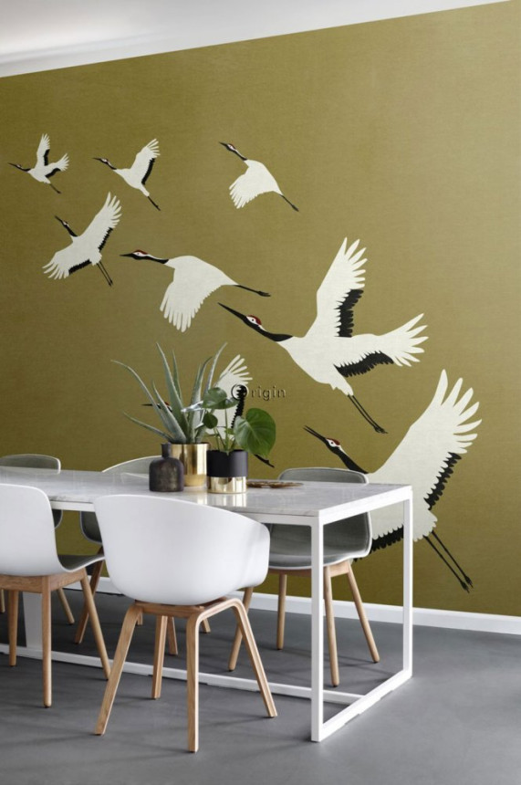 Fototapete Vögel im Flug, Vliestapete wandbilder 357236, 300 x 300 cm, Natural Fabrics, Origin