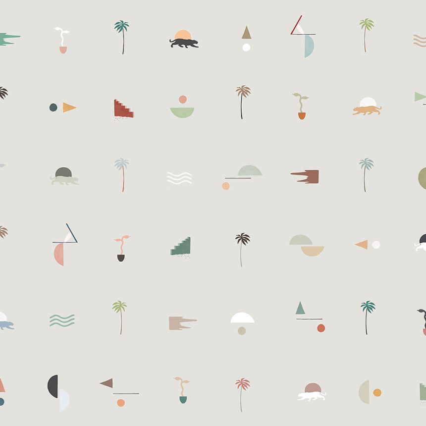 Graue Tapete, Natur 6510-2, 106x300cm, Batabasta, ICH Wallcoverings