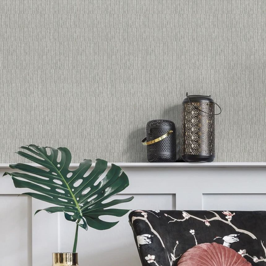 Graugrüne Tapete - Bambusimitat 6509-3, Batabasta, ICH Wallcoverings
