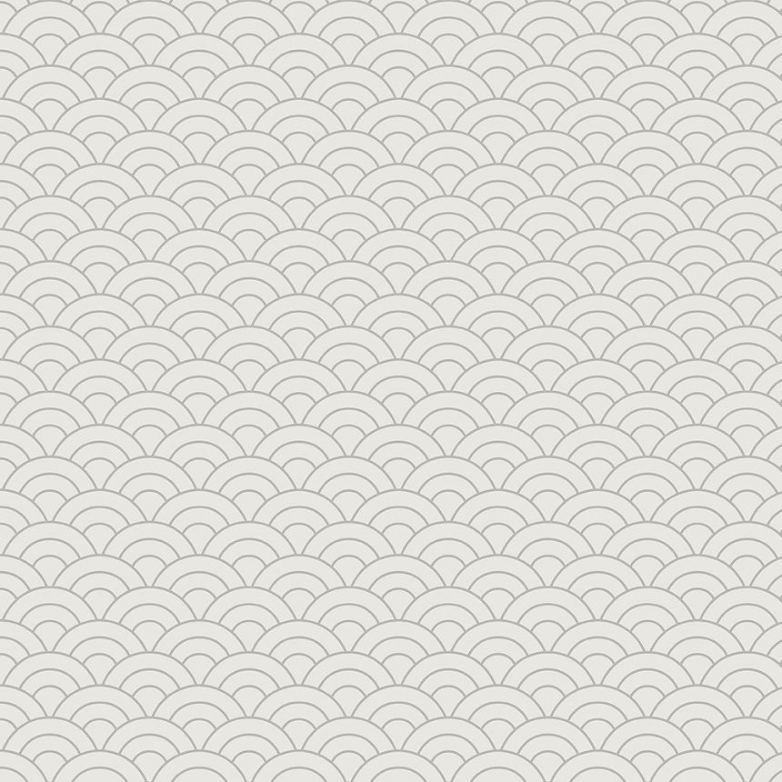Graue Tapete, gewölbtes Muster 6506-1, Batabasta, ICH Wallcoverings