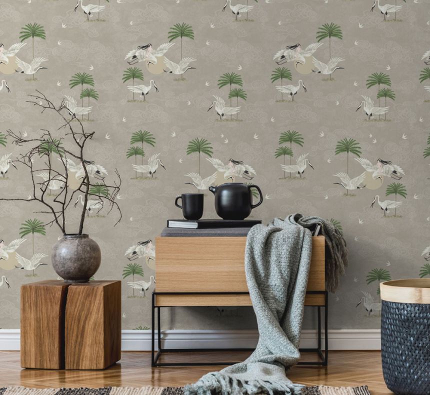 Grüne romantische Tapete, Natur 6501-3, Batabasta, ICH Wallcoverings
