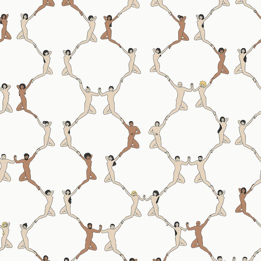 Moderne, cremefarbene Tapete, Vliestapete 6500-2, Batabasta, ICH Wallcoverings