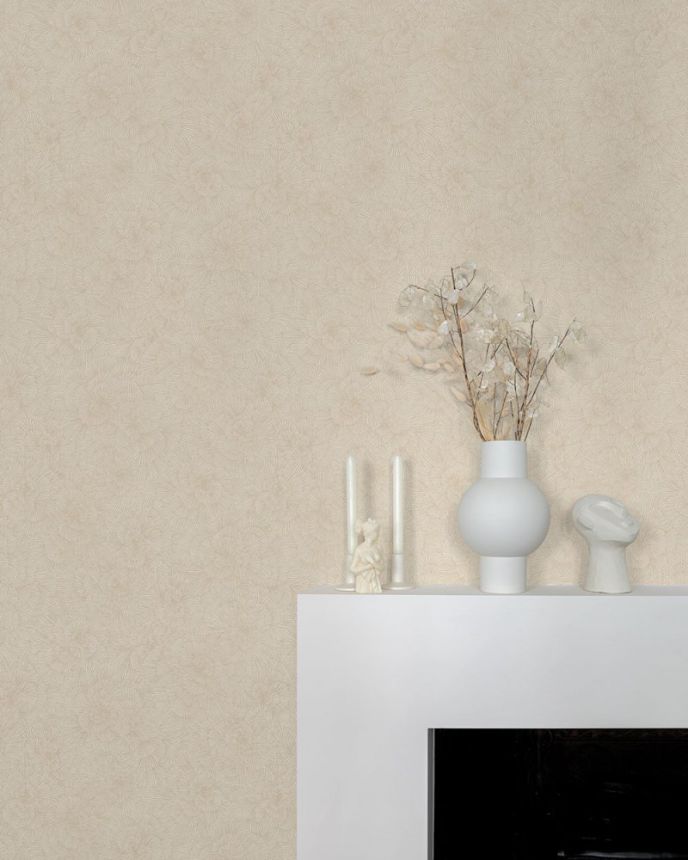 Beige Tapete mit Blumen 32004, Textilia, Limonta