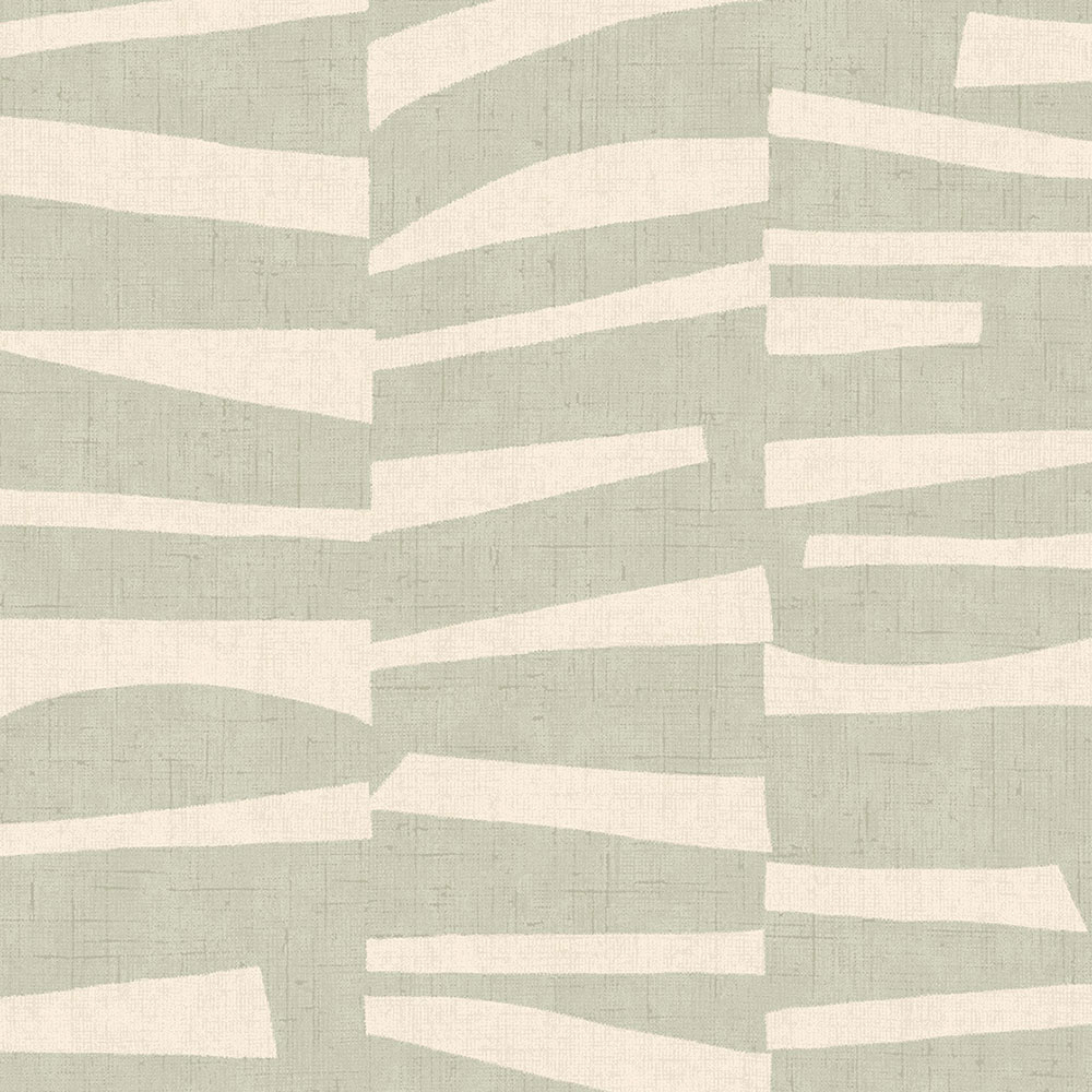 Grüne Tapete mit geometrischem Retro-Muster 318021, Twist, Eijffinger